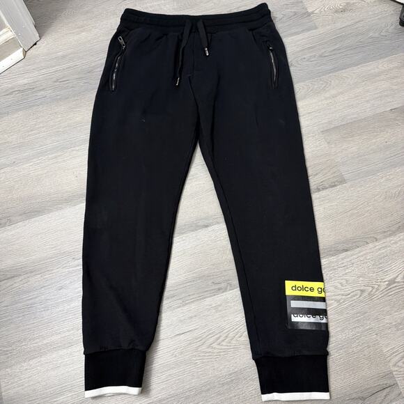 DOLCE & GABBANA Pants Black Cotton Blend Jogger Sweatpants IT52/W38/XL